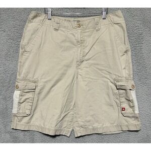 Tony Hawk Active Skater Beige 100% Cotton Cargo Shorts Mens Size 36 Actual 37.5